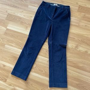Rebecca Taylor Navy Velvet 7/8 Pant